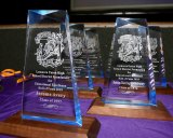 The awards wait to be awarded at Saturday night's annual Lemoore High School Foundation Hall of Fame.